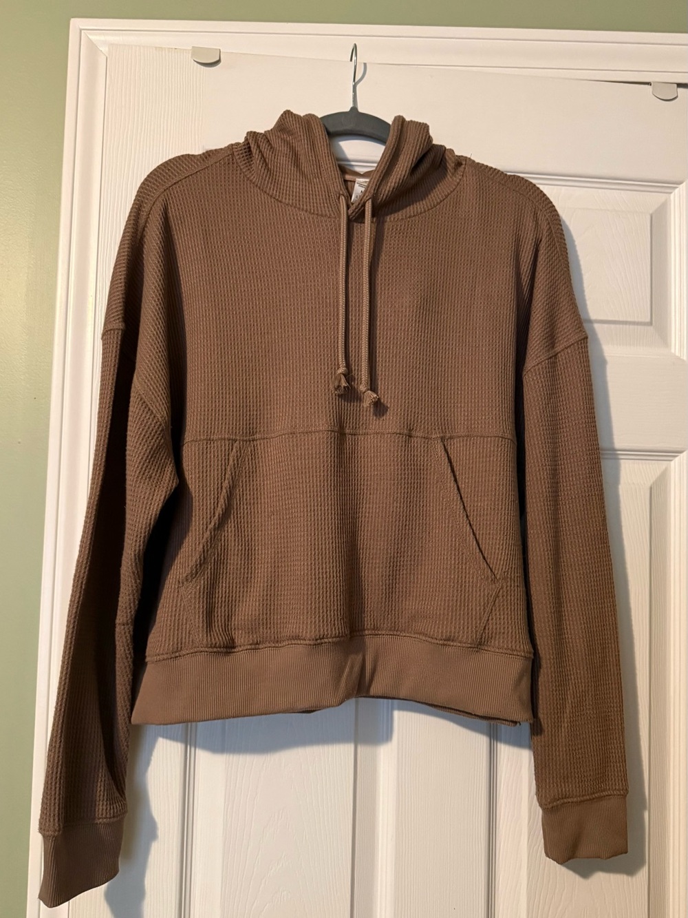Yogalicious Women’s Waffle-Knit Hooded Pullover Sweatshirt